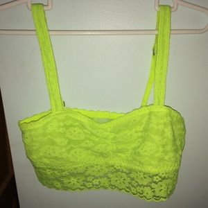 neon yellow bralette